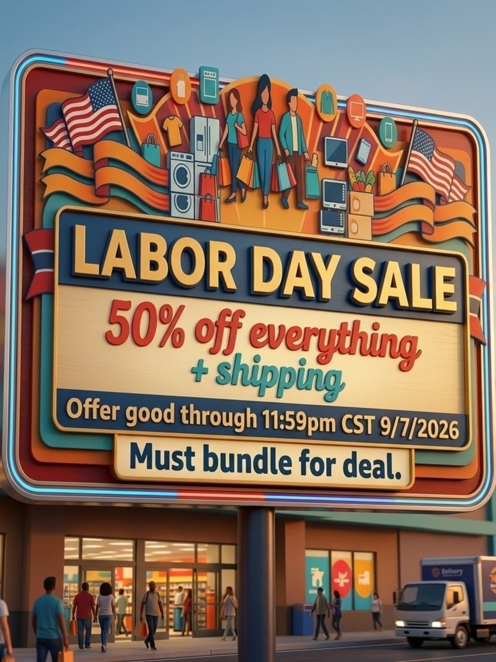 Labor Day Sale 50% Off Everything